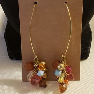 💐6/25 gold toned dangle bead cluster